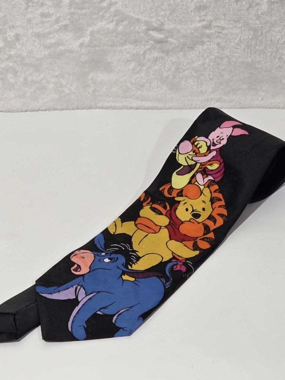 Pooh Disney Necktie Men's Black Winnie the Pooh Novelty Tie